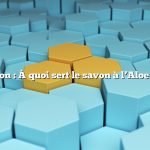 Question : À quoi sert le savon à l’Aloe Vera ?